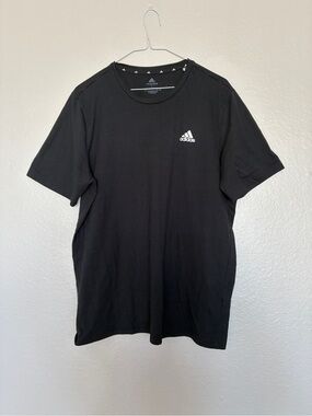 Adidas Aeroready Men's Black Logo Crew Neck T-Shirt Athletic Workout Classic L